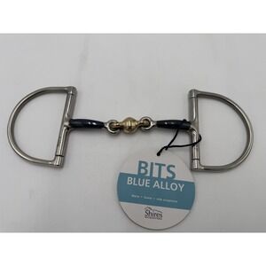 Shires Equestrian Blue Alloy Hunter Dee Bit With Lozenge 5.5" New With Tags